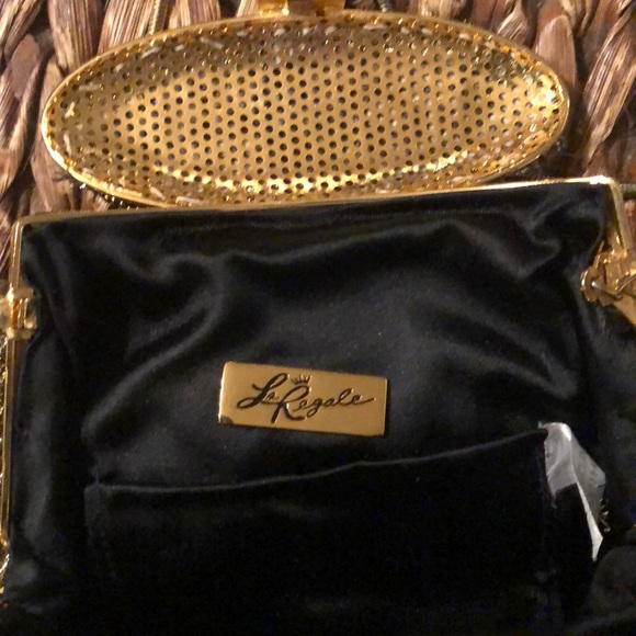 Vintage Le Regale Lamé fabric w/beaded top closure - Picture 6 of 7